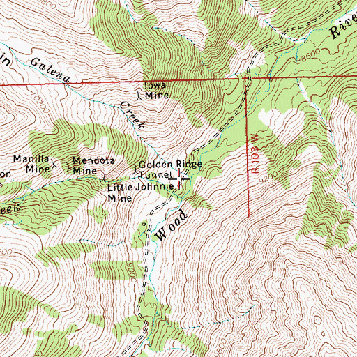 Topographic Map of Galena Creek, WY