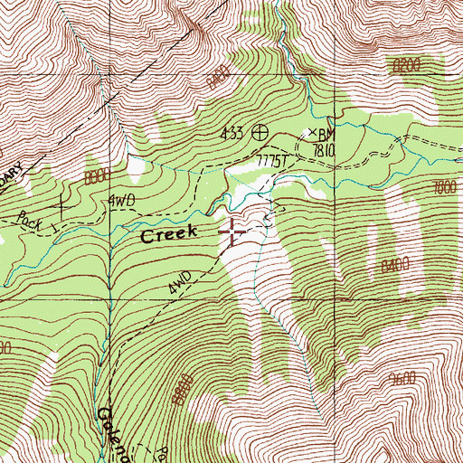 Topographic Map of Galena Creek, WY
