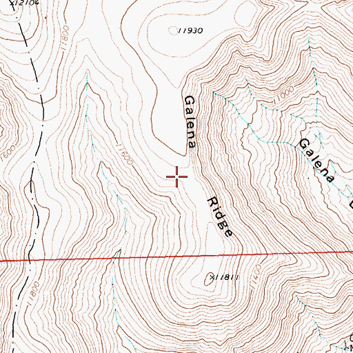 Topographic Map of Galena Ridge, WY