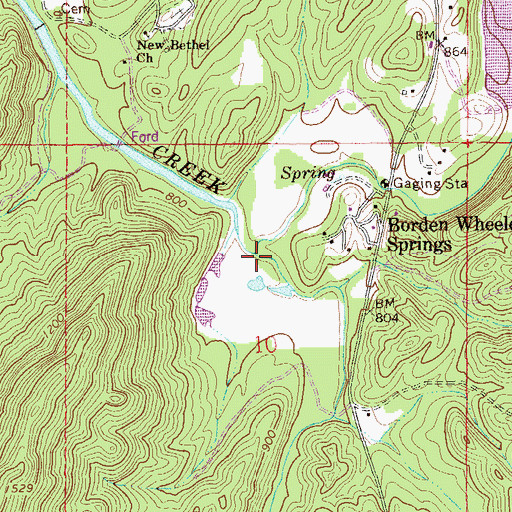 Topographic Map of Little Terrapin Creek, AL