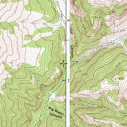 Topographic Map of Garden Canyon, WY