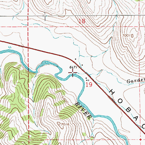 Topographic Map of Garden Creek, WY