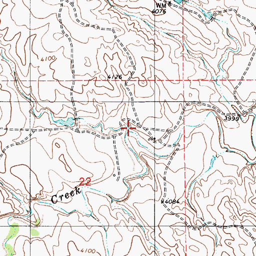 Topographic Map of Garland Draw, WY