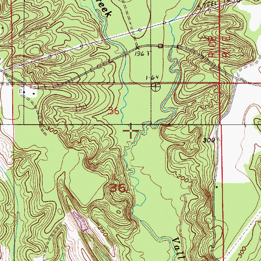 Topographic Map of Little Valley Creek, AL
