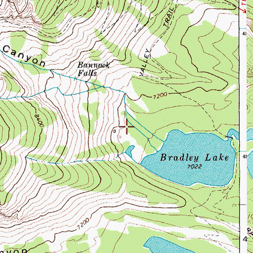 Topographic Map of Garnet Canyon, WY