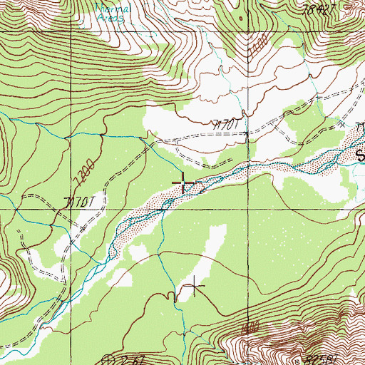 Topographic Map of Gas Creek, WY