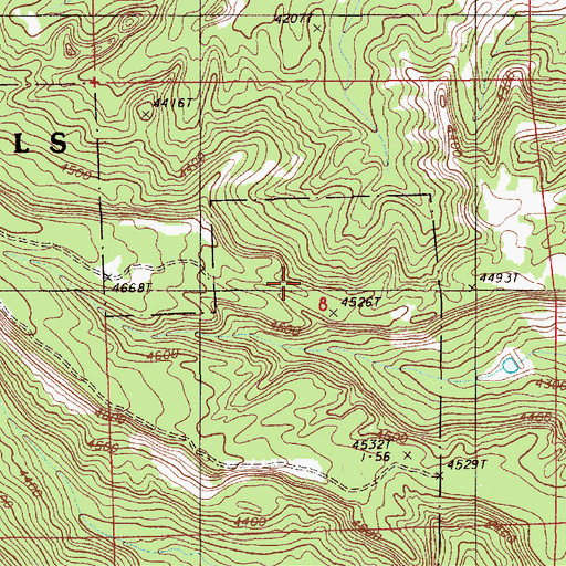 Topographic Map of Geis Trail, WY