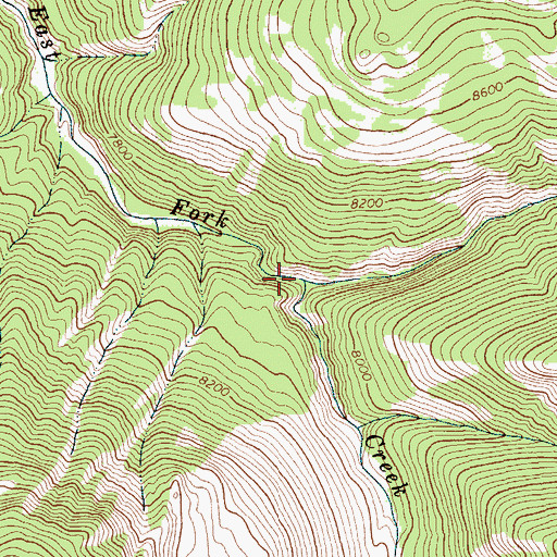 Topographic Map of Gentian Creek, WY