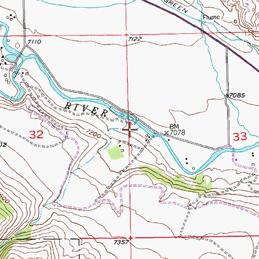 Topographic Map of Geyser Creek, WY