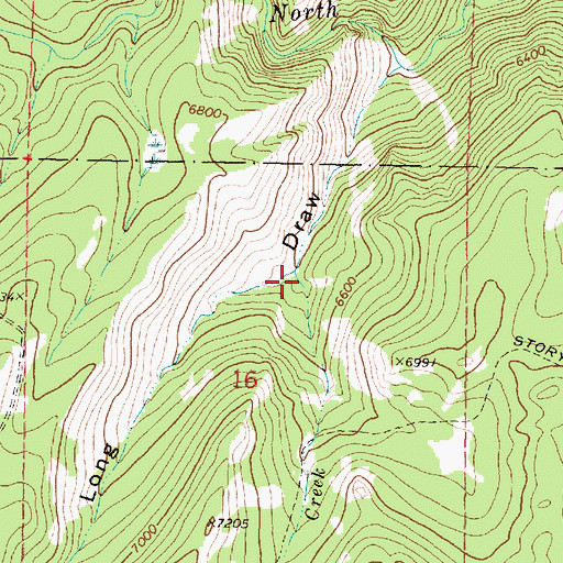 Topographic Map of Gin Creek, WY