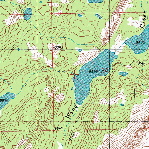 Topographic Map of Glacier Creek, WY