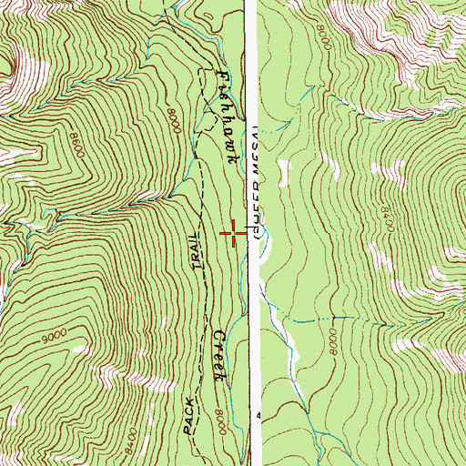 Topographic Map of Glacier Creek, WY