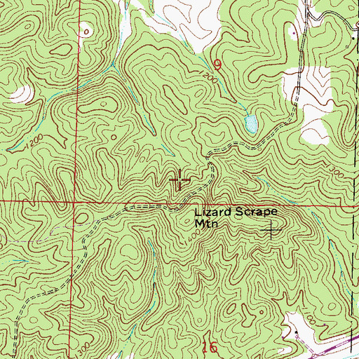 Topographic Map of Lizard Scrape Mountain, AL