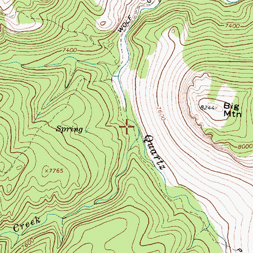 Topographic Map of Gloom Creek, WY