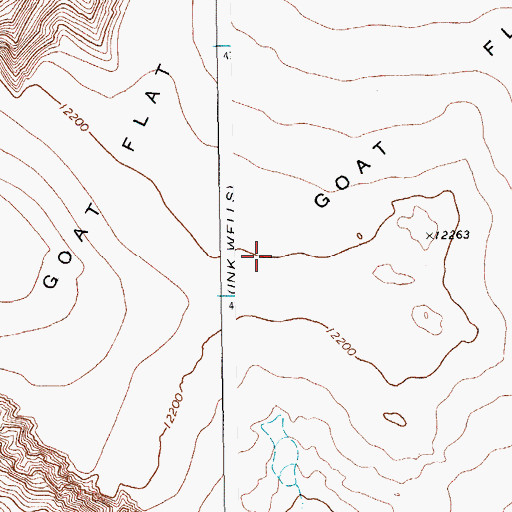 Topographic Map of Goat Flat, WY