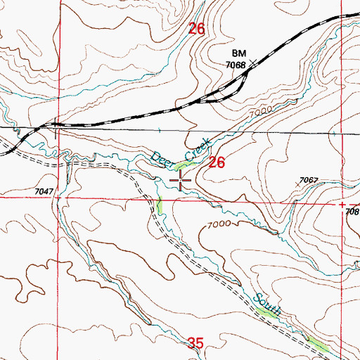 Topographic Map of Goetz Creek, WY