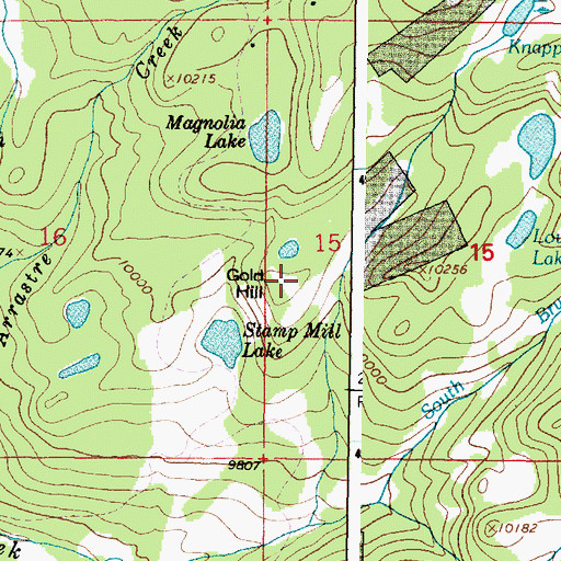 Topographic Map of Gold Hill, WY