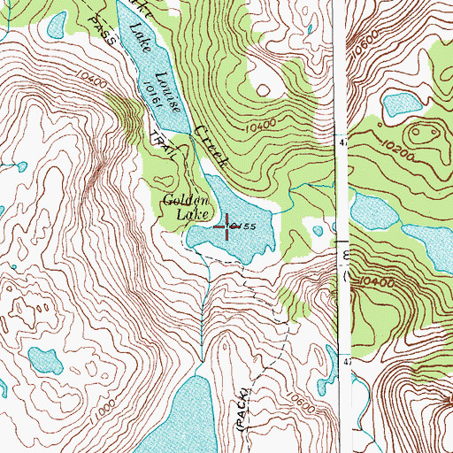 Topographic Map of Golden Lake, WY