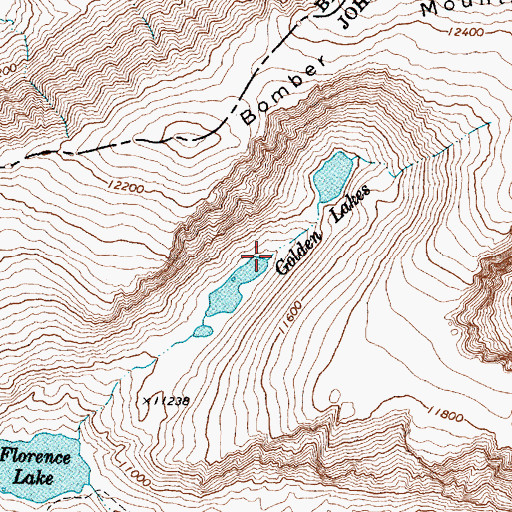 Topographic Map of Golden Lakes, WY
