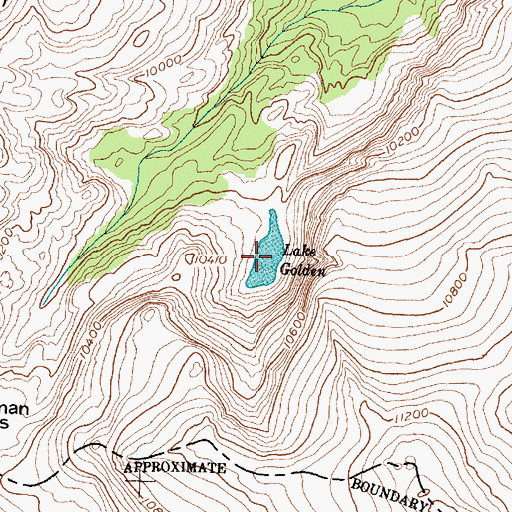 Topographic Map of Lake Golden, WY
