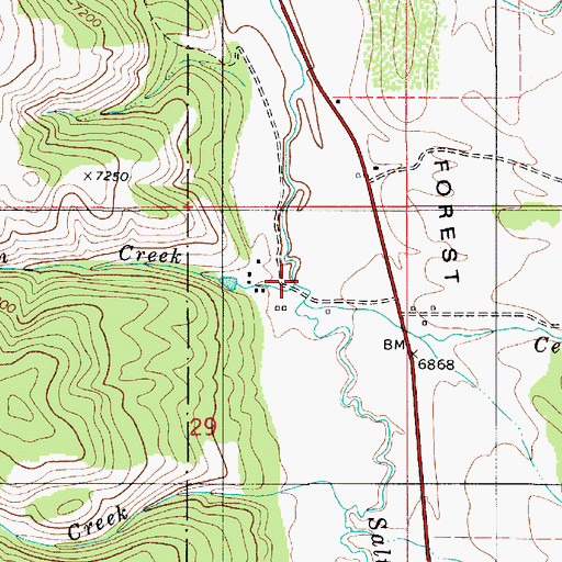 Topographic Map of Gomm Creek, WY