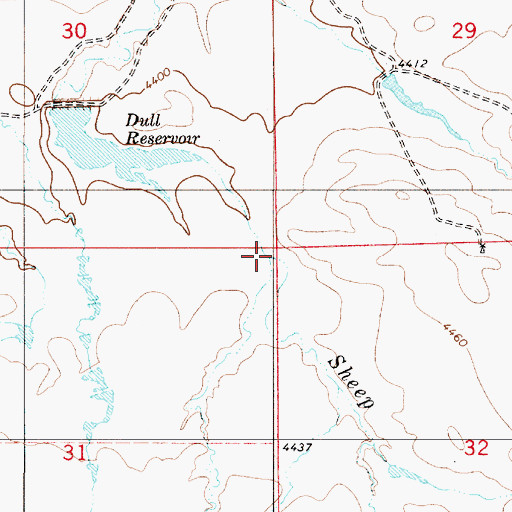 Topographic Map of Good Draw, WY