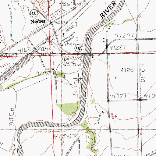 Topographic Map of Gooseberry Creek, WY
