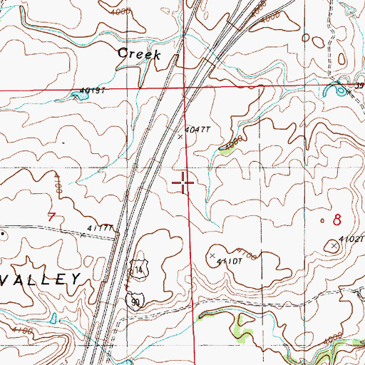 Topographic Map of Government Valley, WY