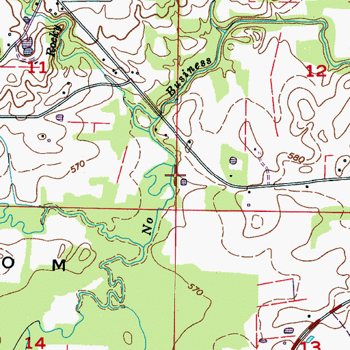 Topographic Map of Long Bottoms, AL