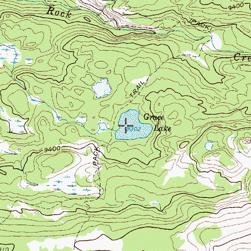 Topographic Map of Grace Lake, WY