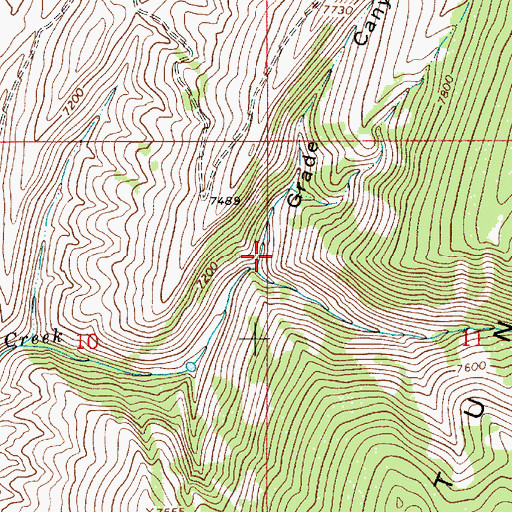 Topographic Map of Grade Canyon, WY