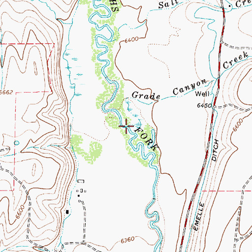 Topographic Map of Grade Canyon Creek, WY
