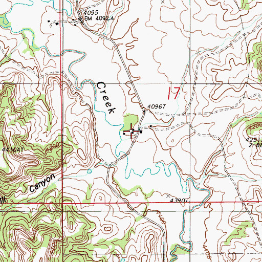 Topographic Map of Graham Ranch, WY