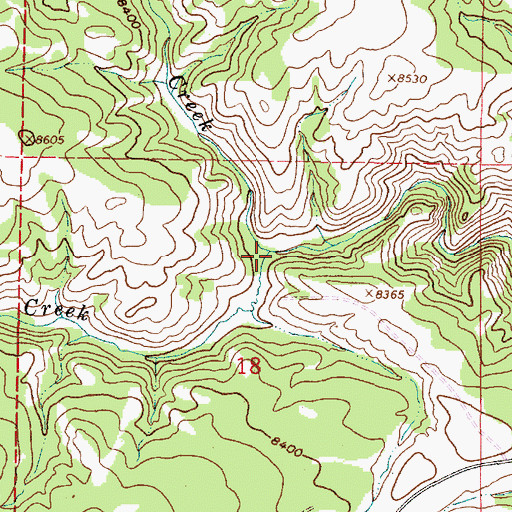 Topographic Map of Gramm Creek, WY