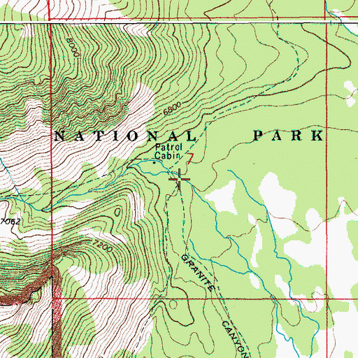 Topographic Map of Granite Canyon, WY