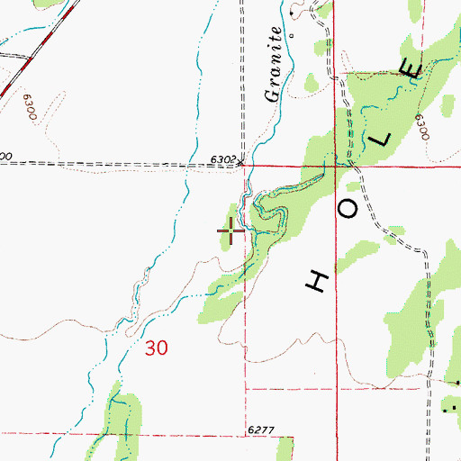 Topographic Map of Granite Creek, WY