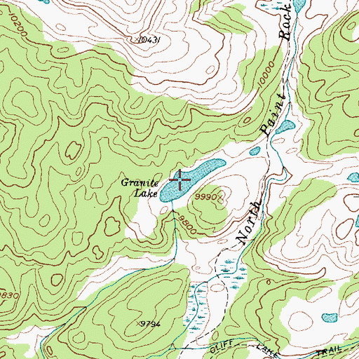 Topographic Map of Granite Lake, WY