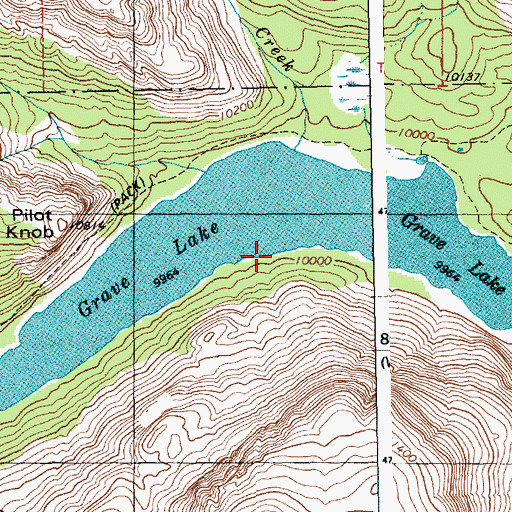 Topographic Map of Grave Lake, WY
