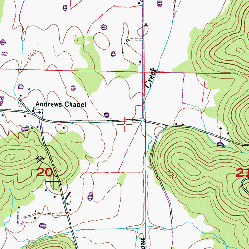 Topographic Map of Looney Hollow, AL
