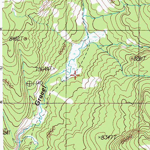 Topographic Map of Gravel Creek Patrol Cabin, WY