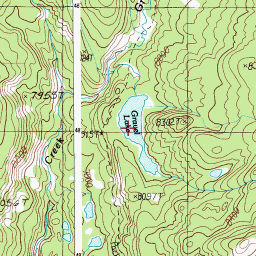 Topographic Map of Gravel Lake, WY