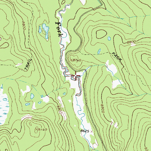 Topographic Map of Graves Creek, WY