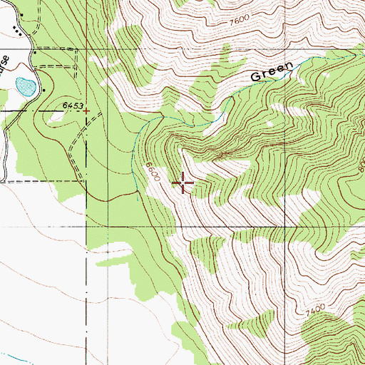 Topographic Map of Green Canyon, WY
