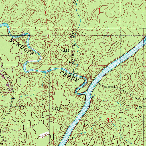 Topographic Map of Lowery Branch, AL
