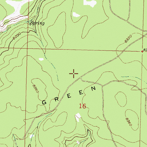 Topographic Map of Green Ridge Trail, WY