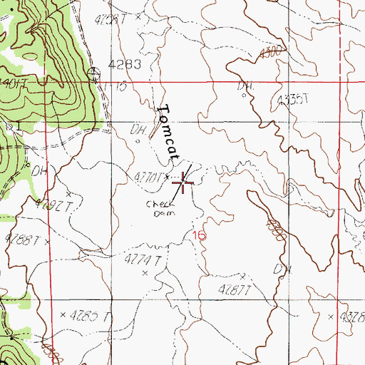 Topographic Map of Green River, WY