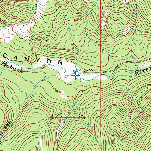 Topographic Map of Grizzly Creek, WY