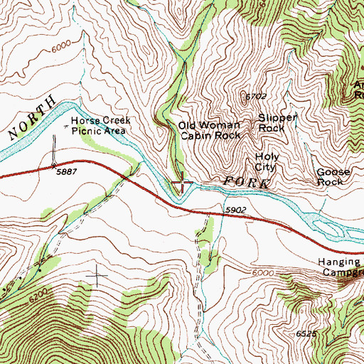Topographic Map of Grizzly Creek, WY