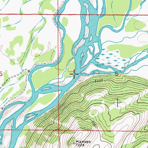 Topographic Map of Gros Ventre River, WY