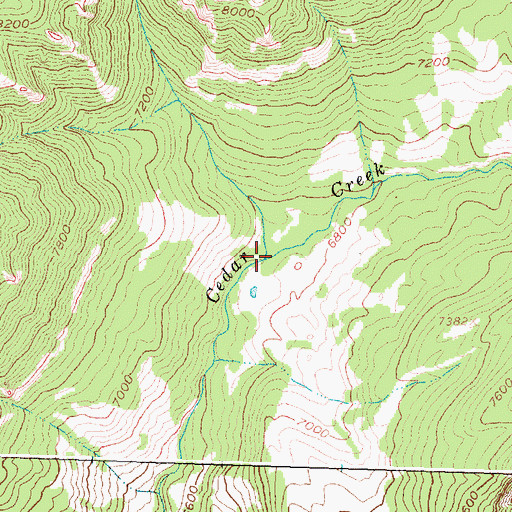 Topographic Map of Grouse Creek, WY